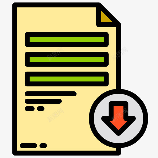 文档60线颜色图标svg_新图网 https://ixintu.com 下载 文档 颜色