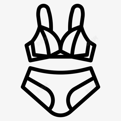 胸罩衣服150直线型图标svg_新图网 https://ixintu.com 直线 线型 胸罩 衣服