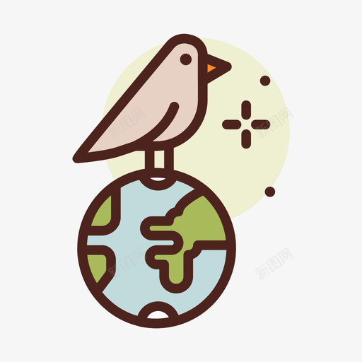 小鸟绿色1线性颜色图标svg_新图网 https://ixintu.com 小鸟 线性 绿色 颜色