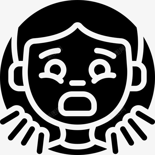 害怕恐惧2填充图标svg_新图网 https://ixintu.com 填充 害怕 恐惧
