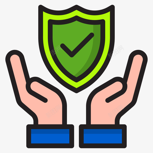 安全网络托管66线性颜色图标svg_新图网 https://ixintu.com 安全 托管 线性 网络 颜色