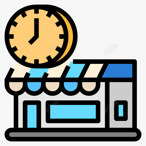 商店超市67线颜色图标svg_新图网 https://ixintu.com 商店 超市 颜色