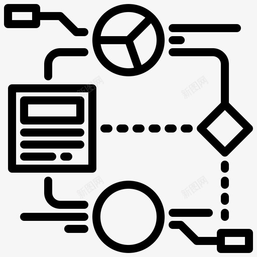 算法数据分析23线性图标svg_新图网 https://ixintu.com 数据分析 算法 线性