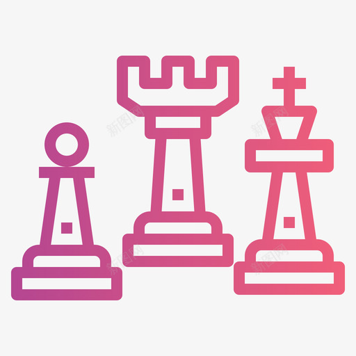 棋子棋类游戏1渐变图标svg_新图网 https://ixintu.com 棋子 棋类游戏 渐变
