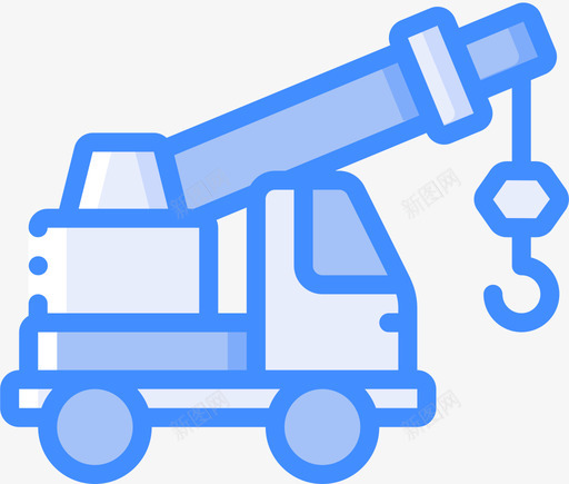 车辆工作车2蓝色图标svg_新图网 https://ixintu.com 工作 蓝色 车辆