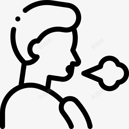 呼吸困难冠状病毒55线状图标svg_新图网 https://ixintu.com 冠状 呼吸 困难 病毒 线状