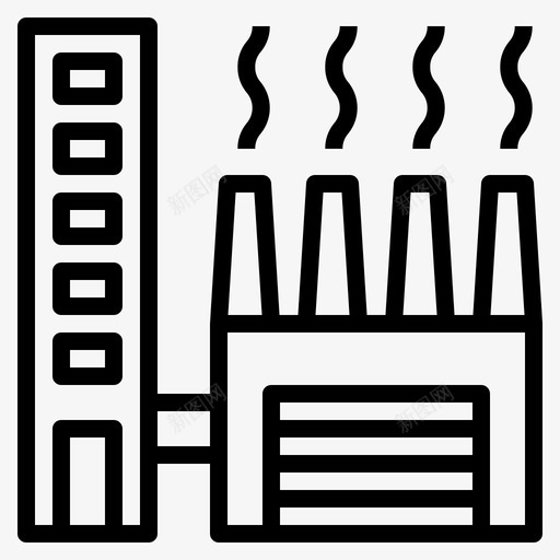 工厂工程94线性图标svg_新图网 https://ixintu.com 工厂 工程 线性