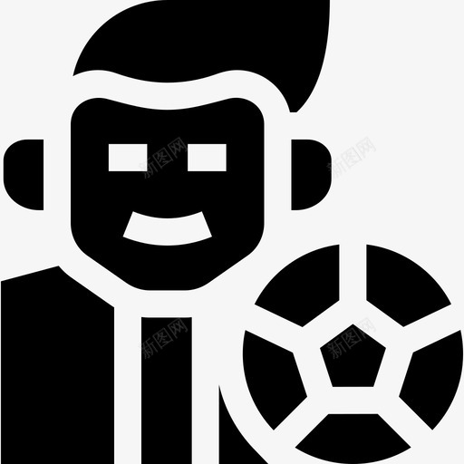 足球运动员体育头像4填充图标svg_新图网 https://ixintu.com 体育 填充 头像 足球 运动员