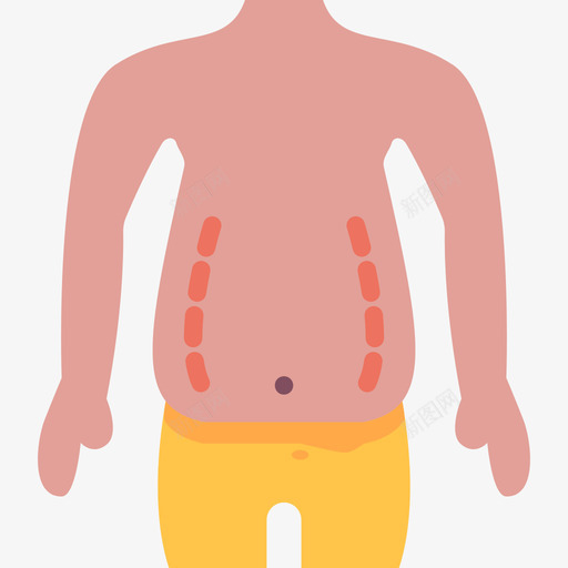 吸脂整形手术44扁平图标svg_新图网 https://ixintu.com 吸脂 扁平 手术 整形