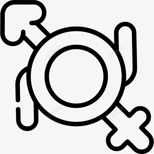 Genderfluid性别认同14直系图标svg_新图网 https://ixintu.com Genderfluid 性别 直系 认同