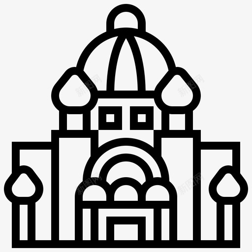 长方形会堂38号地标直线形图标svg_新图网 https://ixintu.com 38号 会堂 地标 直线 线形 长方形