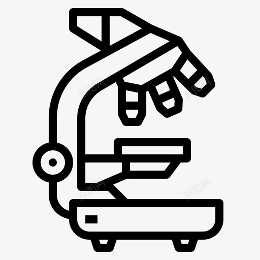 显微镜医学229轮廓图标svg_新图网 https://ixintu.com 医学 显微镜 轮廓