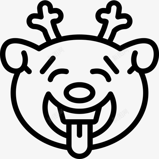 笑脸圣诞表情2直白图标svg_新图网 https://ixintu.com 圣诞 直白 笑脸 表情