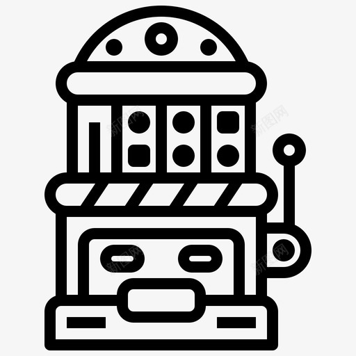 老虎机101赌场直线型图标svg_新图网 https://ixintu.com 直线 线型 老虎机 赌场