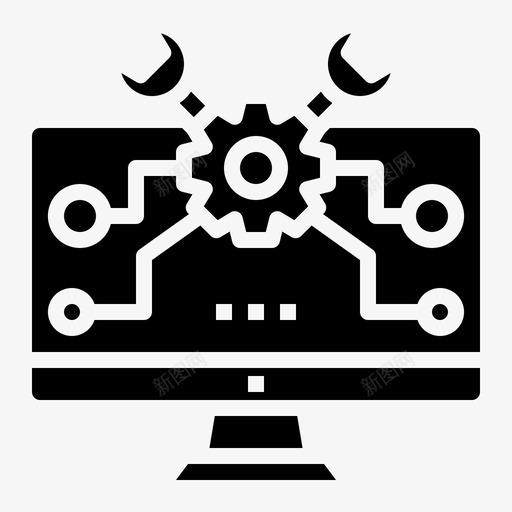 计算机编程75实心图标svg_新图网 https://ixintu.com 实心 编程 计算机