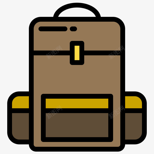 背包127学校线性颜色图标svg_新图网 https://ixintu.com 学校 线性 背包 颜色