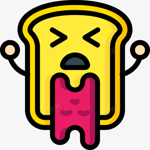 活生生的烤面包1图标svg_新图网 https://ixintu.com 活生 烤面包 生的