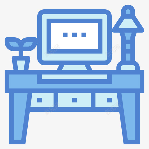 Workplacebusiness524蓝色图标svg_新图网 https://ixintu.com Workplace business 蓝色