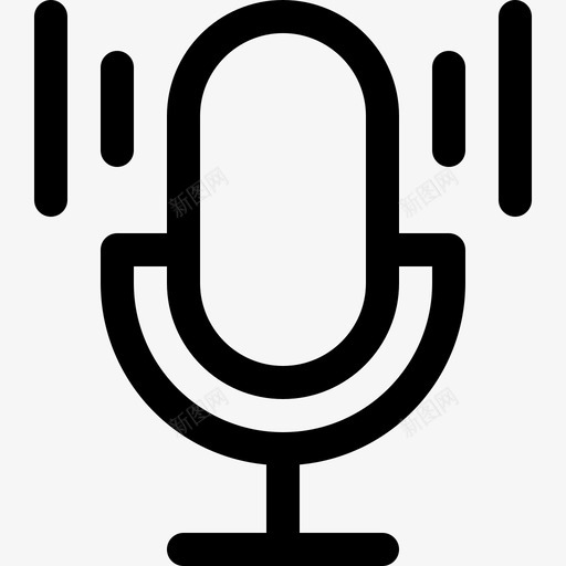语音搜索在线营销28线性图标svg_新图网 https://ixintu.com 在线 搜索 线性 营销 语音