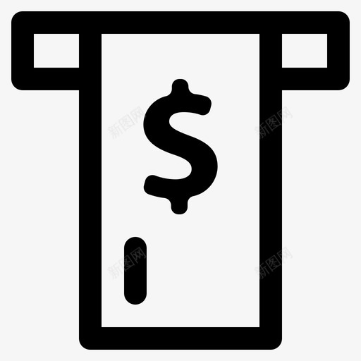 取钱自动取款机银行图标svg_新图网 https://ixintu.com 付款 取款机 取钱 申请 美元 自动 银行
