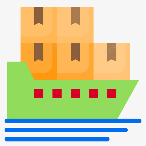 货船147号扁平图标svg_新图网 https://ixintu.com 147号 扁平 货船