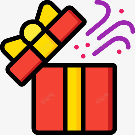 礼物喜庆3线性颜色图标svg_新图网 https://ixintu.com 喜庆 礼物 线性 颜色