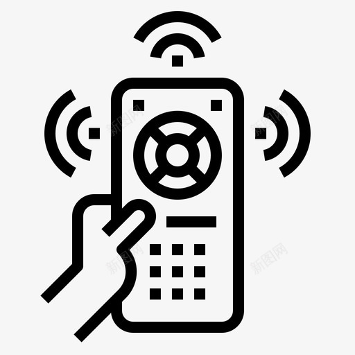 遥控器smarthome49线性图标svg_新图网 https://ixintu.com smarthome 线性 遥控器