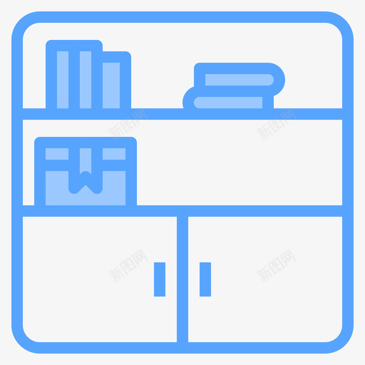 橱柜家具装饰6蓝色图标svg_新图网 https://ixintu.com 家具 橱柜 蓝色 装饰