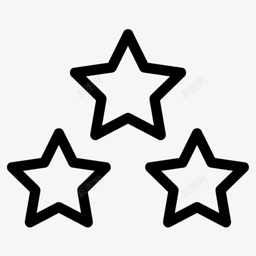三星酒店评级图标svg_新图网 https://ixintu.com 三星 奖励 网络 评级 酒店