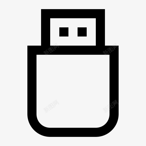 闪盘存储器usb图标svg_新图网 https://ixintu.com usb 存储器 电子设备 闪盘