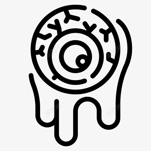 眼球万圣节193直系图标svg_新图网 https://ixintu.com 万圣节 直系 眼球