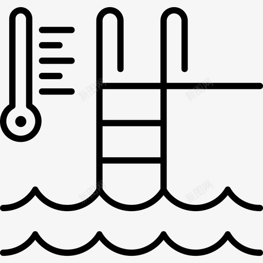智能游泳池派对游泳图标svg_新图网 https://ixintu.com 智能 智能建筑 派对 温度计 游泳 游泳池