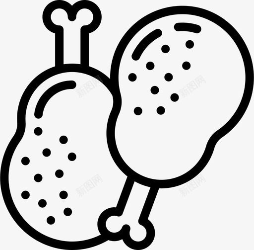 鸡肉街头食品12直系图标svg_新图网 https://ixintu.com 直系 街头 食品 鸡肉