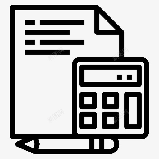 计算器项目管理51线性图标svg_新图网 https://ixintu.com 线性 计算器 项目管理