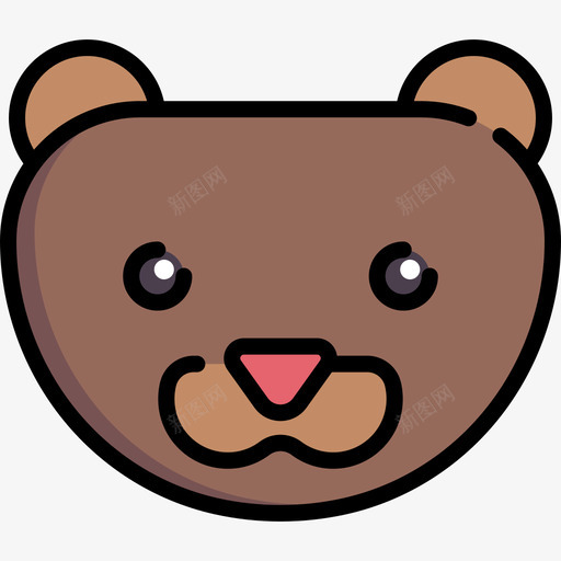 貂皮动物85线性颜色图标svg_新图网 https://ixintu.com 动物 线性 貂皮 颜色