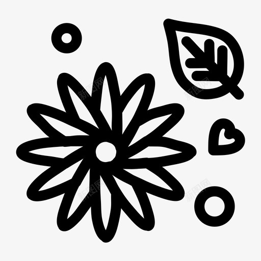 花毛茛毛茛花图标svg_新图网 https://ixintu.com 大自然 快乐 母亲节 毛茛 毛茛花