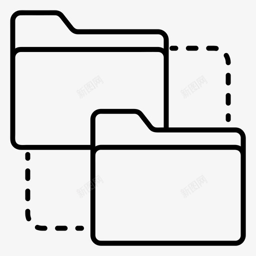 文件夹复制备份文件图标svg_新图网 https://ixintu.com 同步 备份 复制 存储 文件 文件夹