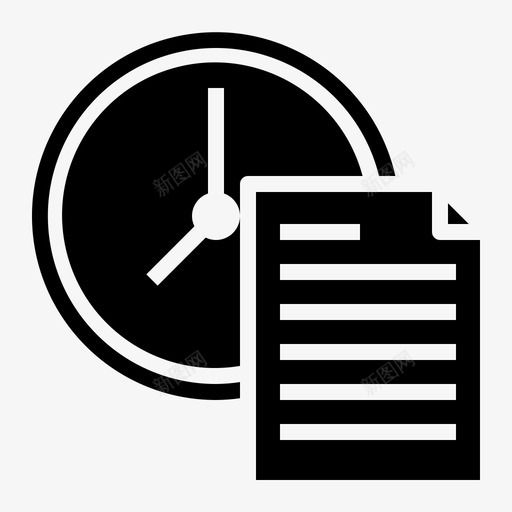 时钟商务520实心图标svg_新图网 https://ixintu.com 商务 实心 时钟