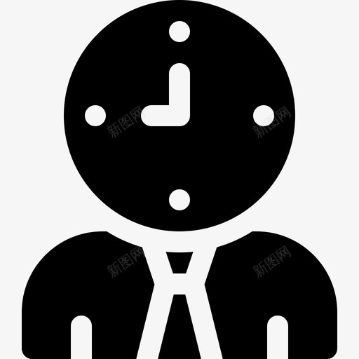 时间管理人力资源76已填充图标svg_新图网 https://ixintu.com 人力资源 填充 时间管理
