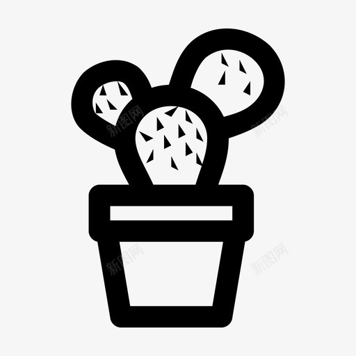 仙人掌冠花园图标svg_新图网 https://ixintu.com 仙人掌 植物 脉搏 自然 花园