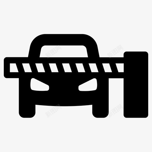 检查站边境汽车图标svg_新图网 https://ixintu.com 停车场 检查站 汽车 车辆 边境