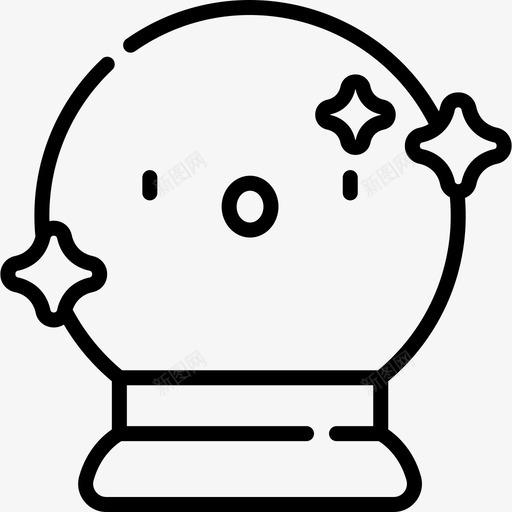 水晶球万圣节167直线型图标svg_新图网 https://ixintu.com 万圣节 水晶球 直线 线型