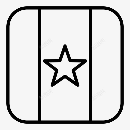 塞内加尔国旗国家世界图标svg_新图网 https://ixintu.com 世界 国家 国旗 圆形 塞内加尔 方形 简化