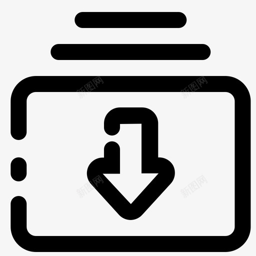 文件盒基本图标svg_新图网 https://ixintu.com 基本 文件下载 独特 用户界面 风格