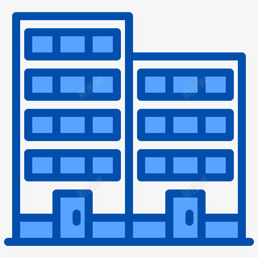 85号城市大厦蓝色图标svg_新图网 https://ixintu.com 85号 城市 大厦 蓝色