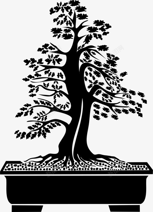 树木盆景树新鲜图标svg_新图网 https://ixintu.com 新鲜 树木 植物 盆景 绿色
