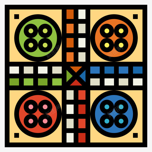 棋盘游戏棋盘游戏3线颜色图标svg_新图网 https://ixintu.com 棋盘 游戏 颜色