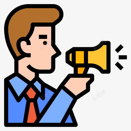 营销公司1线性颜色图标svg_新图网 https://ixintu.com 公司 线性 营销 颜色