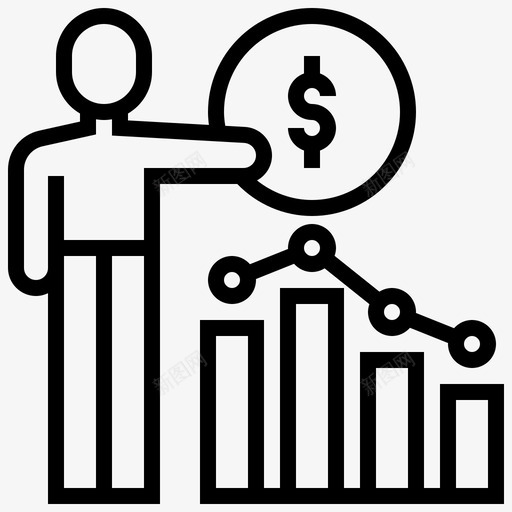 投资财务图表图标svg_新图网 https://ixintu.com 图表 投资 损失 财务 风险