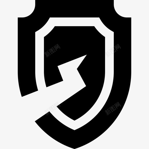 盾牌破产9填充图标svg_新图网 https://ixintu.com 填充 盾牌 破产